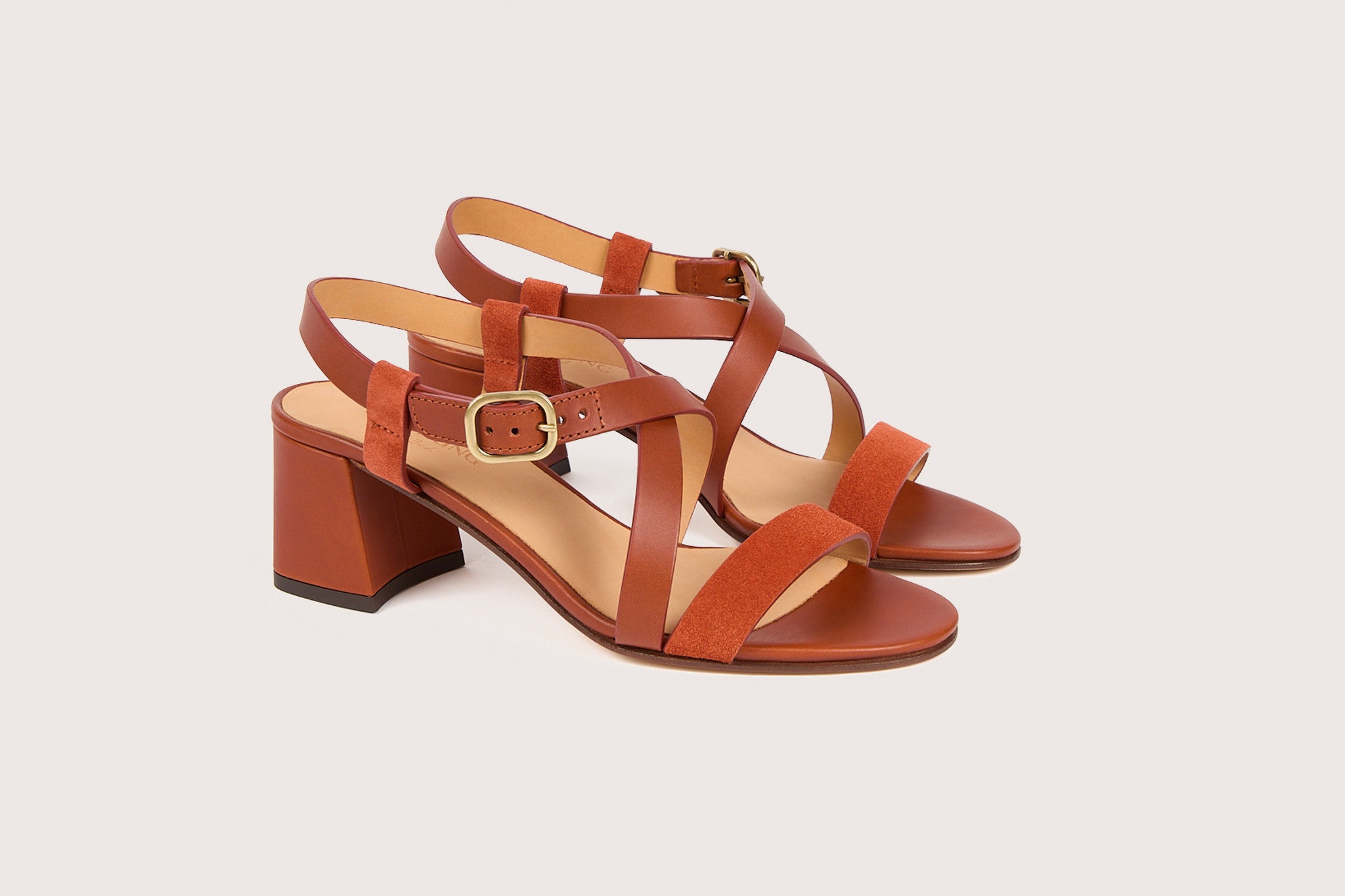 SOFIA Velours Sienne Cuir