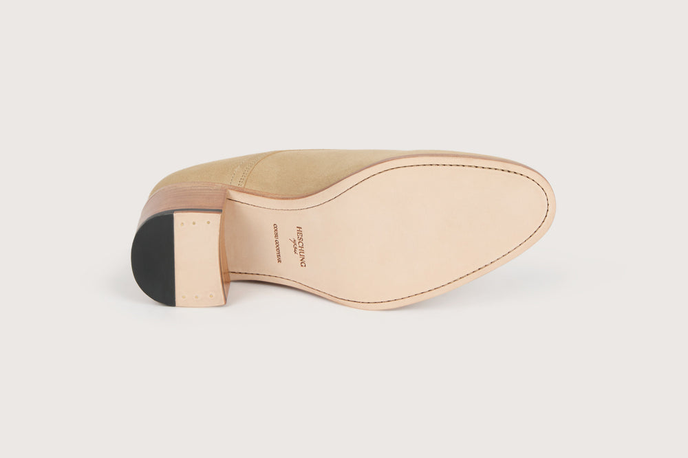 MARCIA Velours Sable Cuir