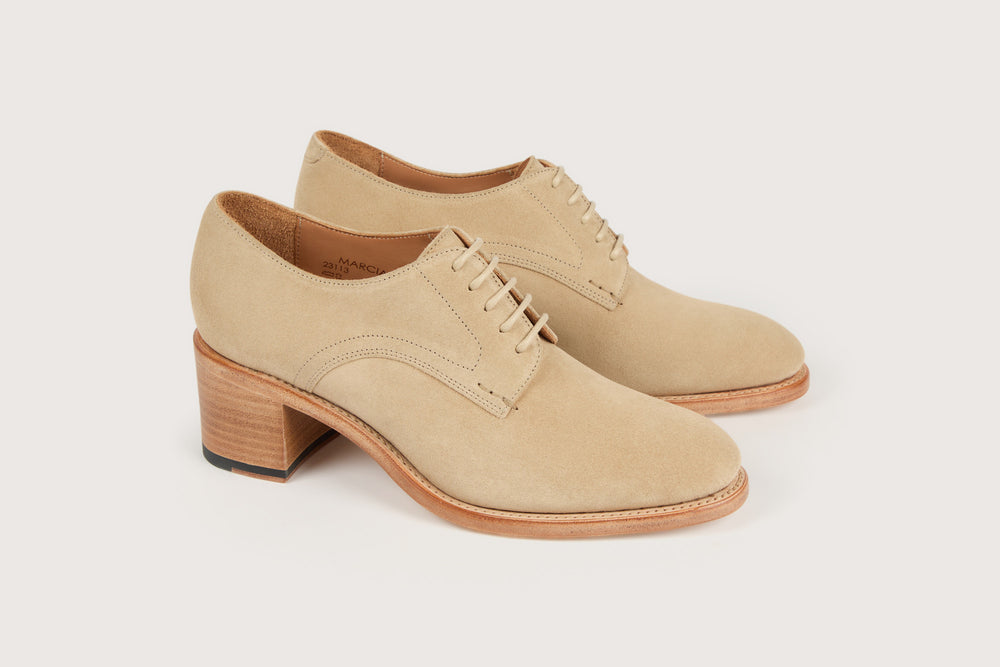 MARCIA Velours Sable Cuir