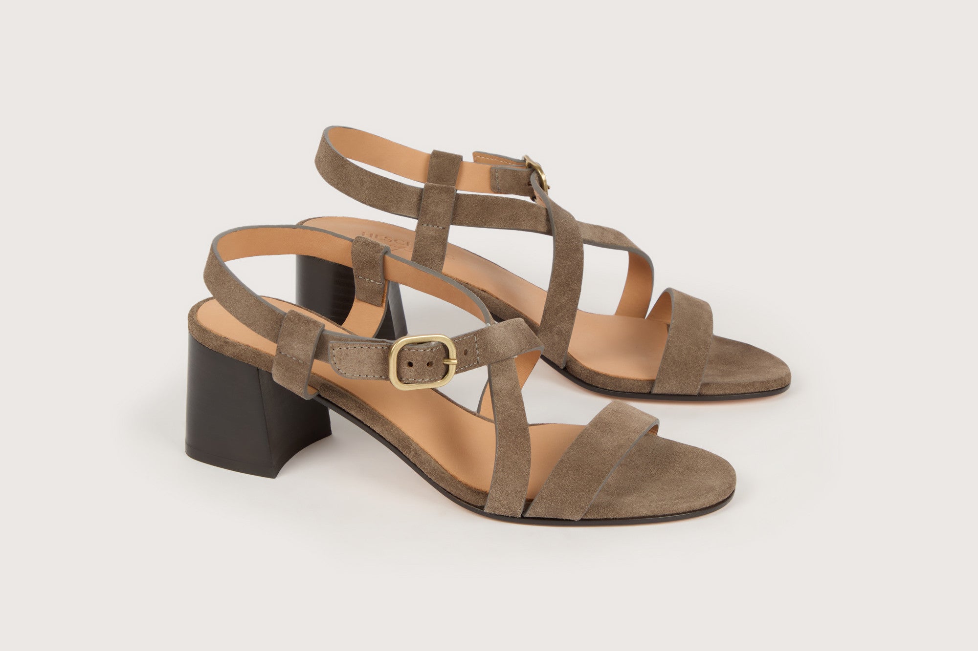 SOFIA Velours Souris Cuir