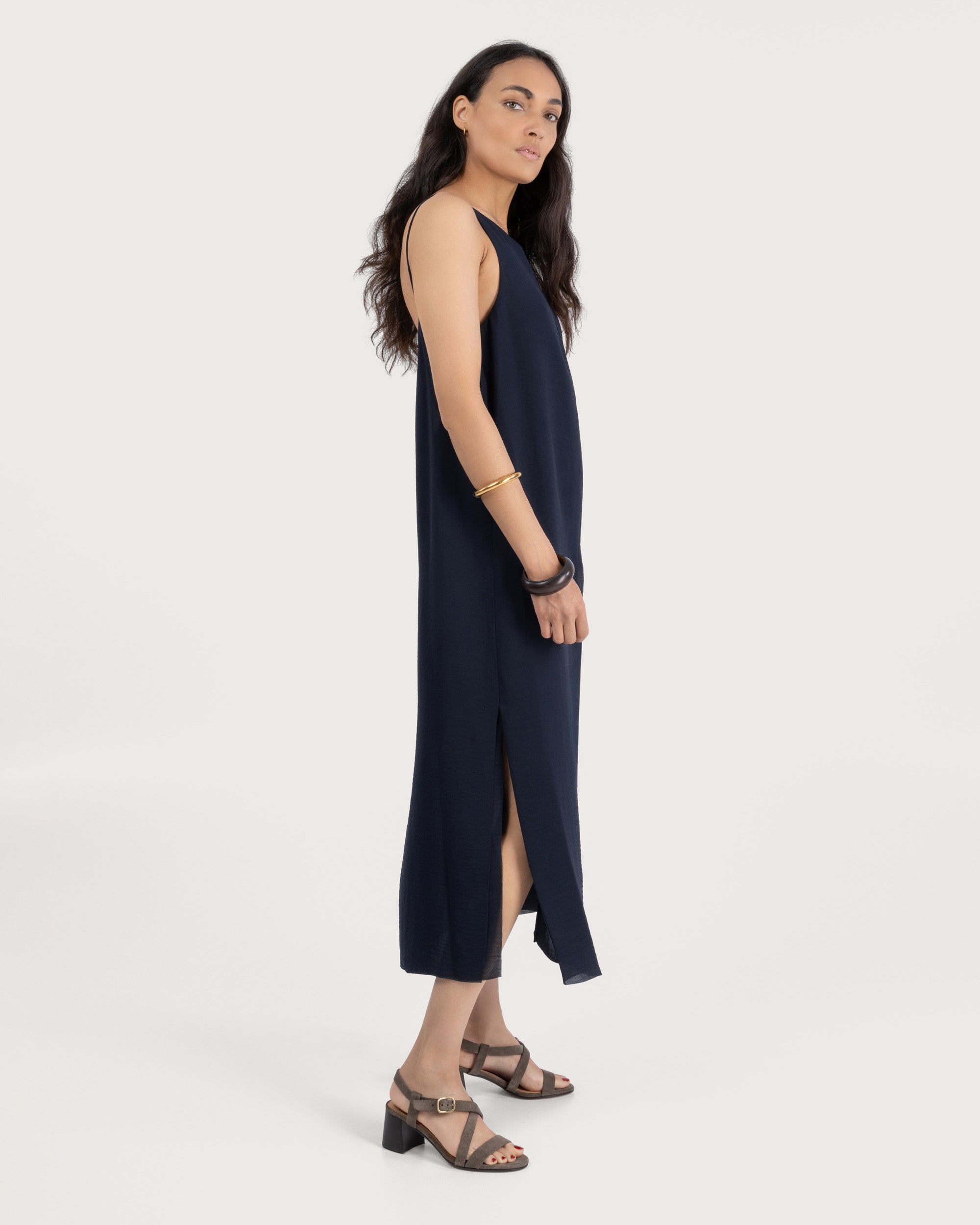 SOFIA Velours Souris Cuir