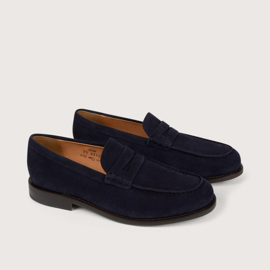 ALOE Navy Hydrovelours Leather