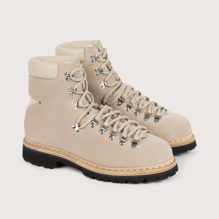 ISERAN FE Hydrovelours/Nappa Grège Vibram