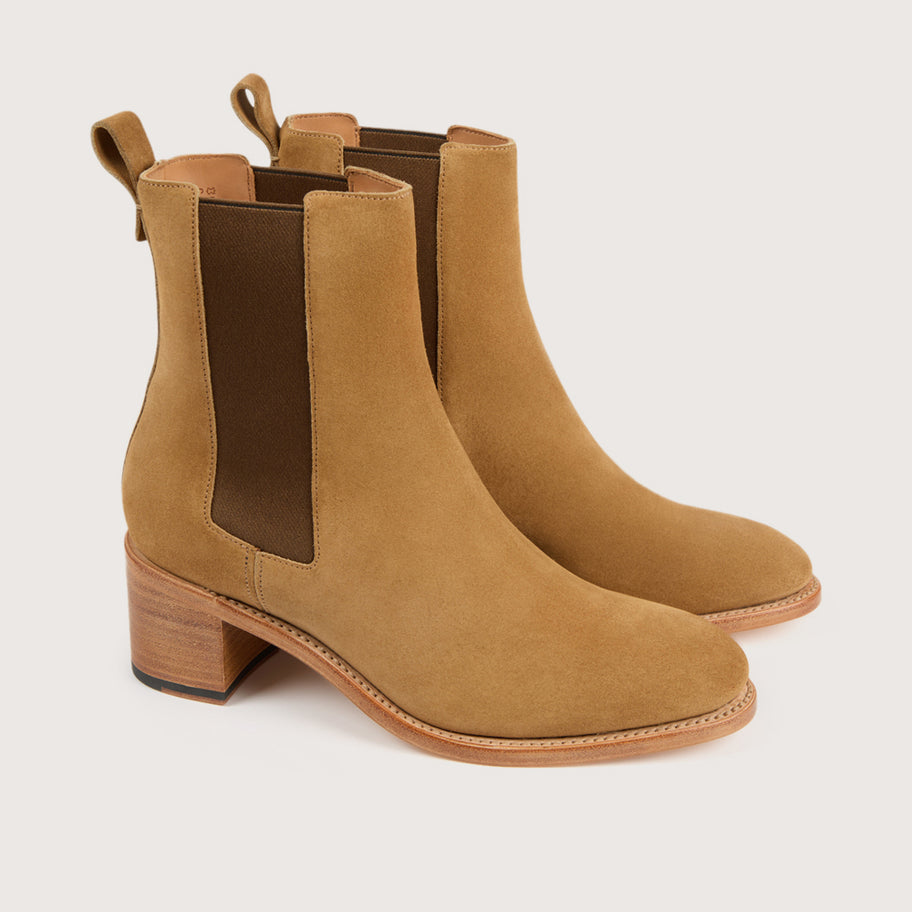 MAUD Camel Suede Leather