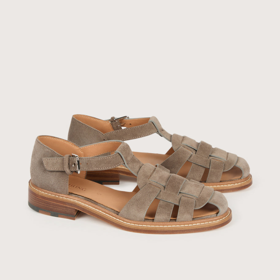 MEDUSE FE Hydrovelours Souris Cuir