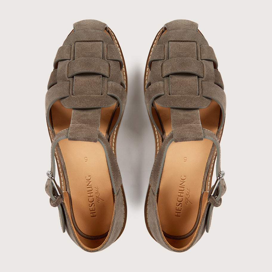 MEDUSE FE Hydrovelours Souris Cuir