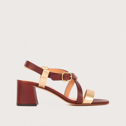 SOFIA Végétal Tabac/Gold Cuir