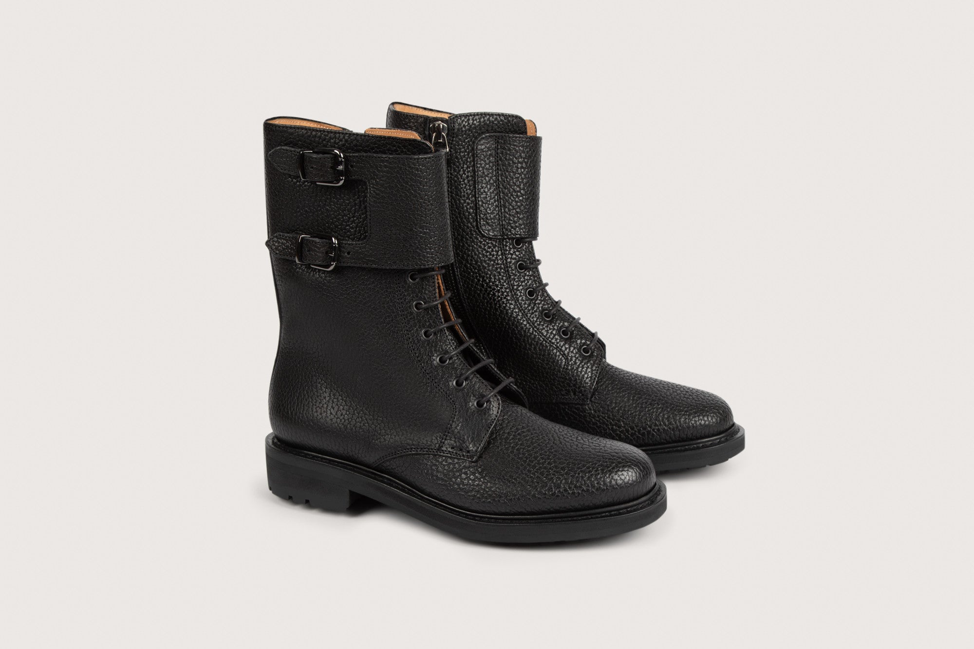 Heschung Botte Ranger Homme Boots Femme Rangers En Cuir Grainé