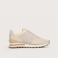 ATHI FE Grege/Argile Hydrovelours/Wool Trainer