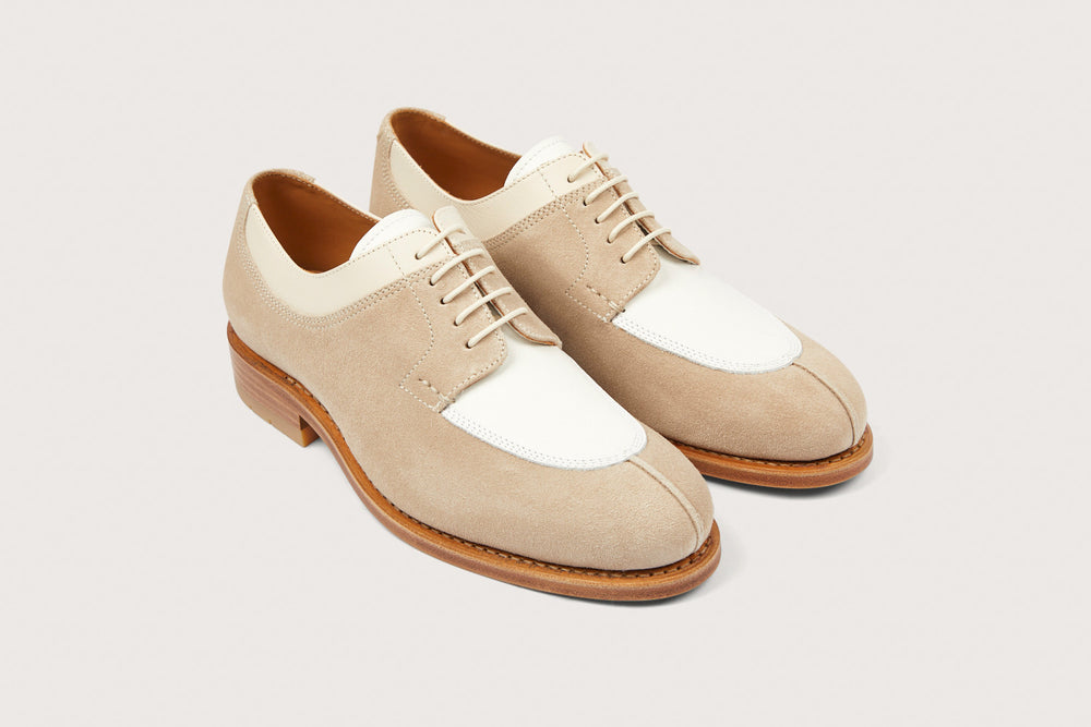 CATALPA FE Velours/Purecalf Grège/Blanc/Ivoire Cuir