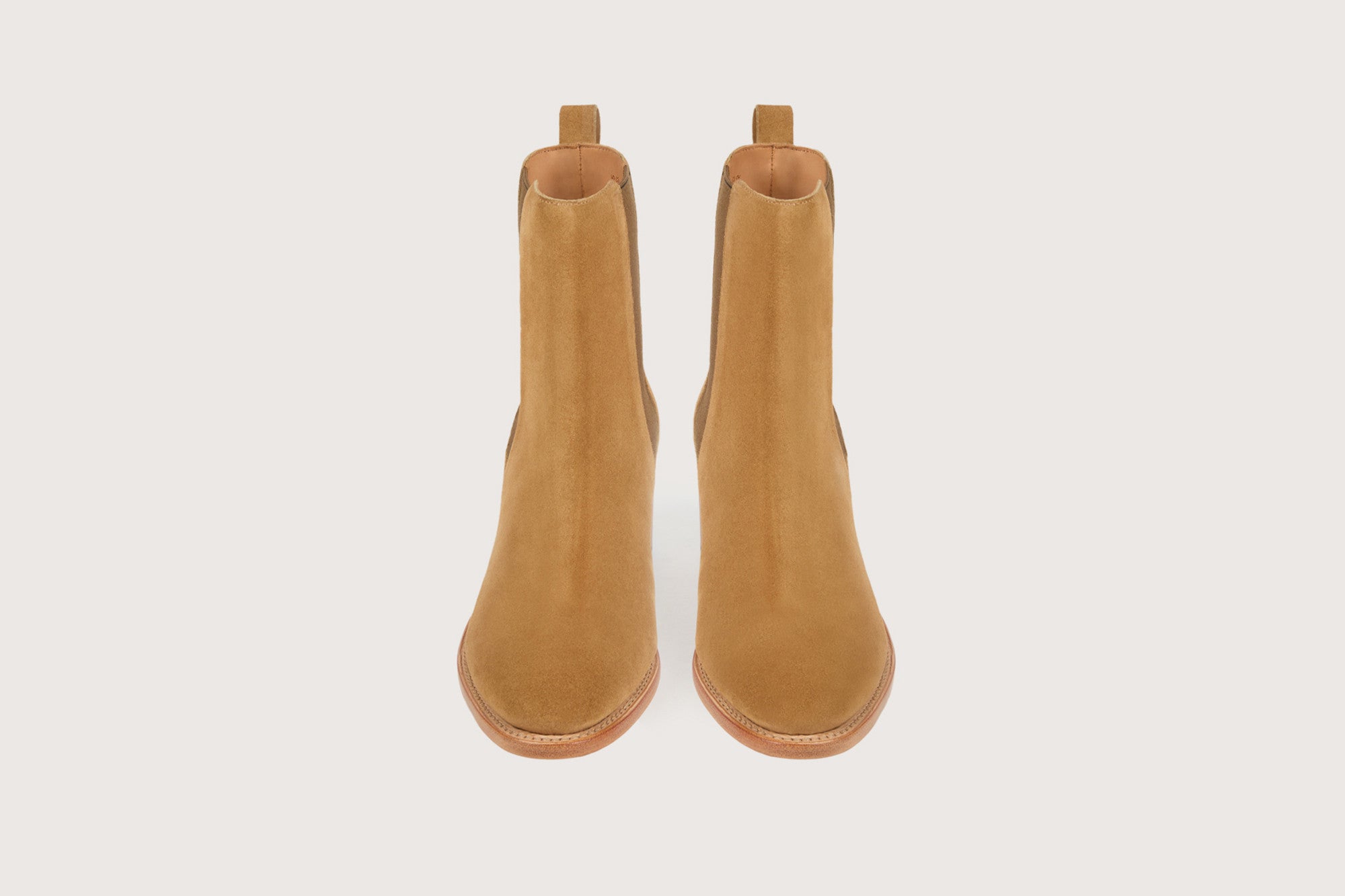MAUD Velours Camel Cuir