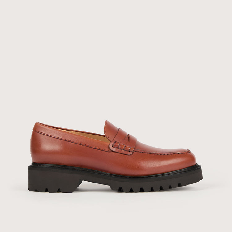 Men's boots in grained Beluga leather in Moro, lined with