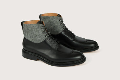 GINKGO Black/Grey Box/Wool Leather