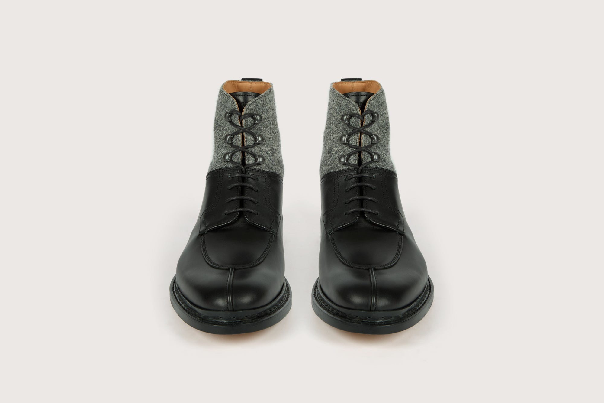 GINKGO Black/Grey Box/Wool Leather