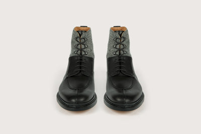 GINKGO Black/Grey Box/Wool Leather