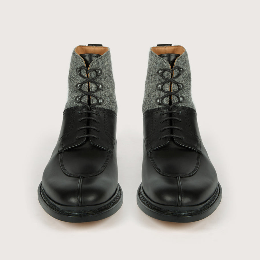GINKGO Black/Grey Box/Wool Leather