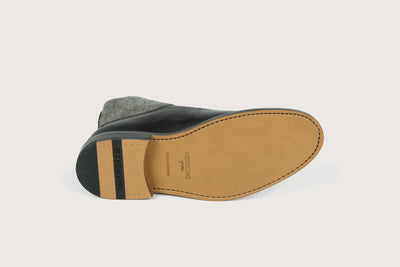GINKGO Black/Grey Box/Wool Leather