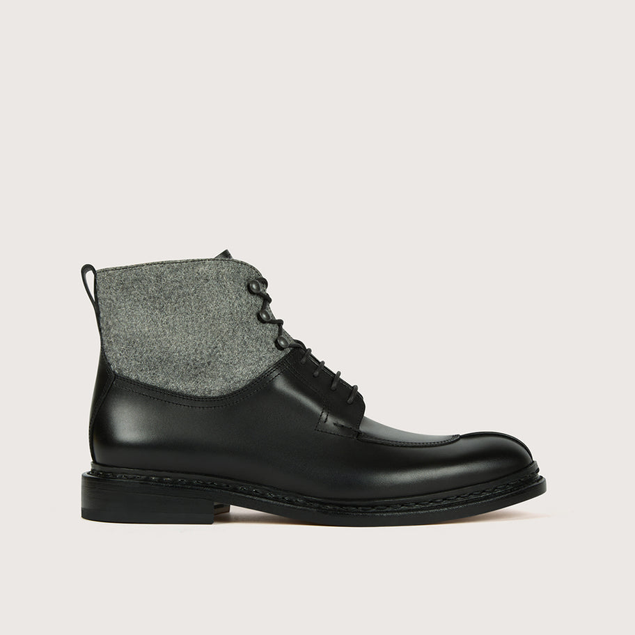 GINKGO Black/Grey Box/Wool Leather