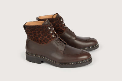 GINKGO FE Café/Léopard Anilcalf/Suede Ravel