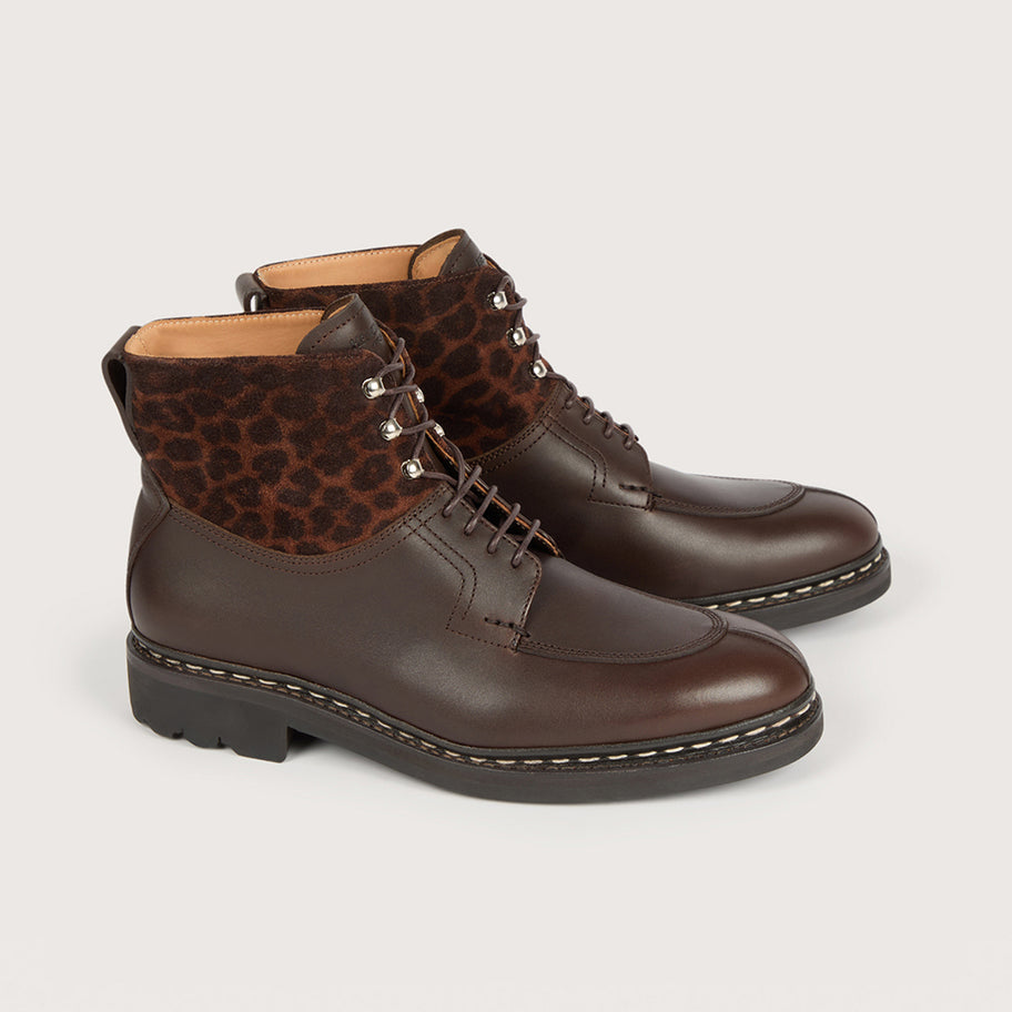 GINKGO FE Café/Léopard Anilcalf/Suede Ravel