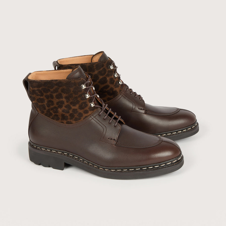 GINKGO FE Café/Léopard Anilcalf/Suede Ravel