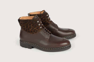GINKGO FE Anilcalf/Velours Café/Léopard Ravel