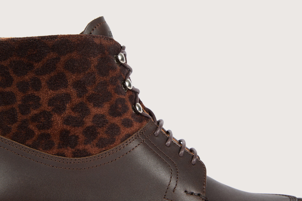 GINKGO FE Café/Léopard Anilcalf/Suede Ravel