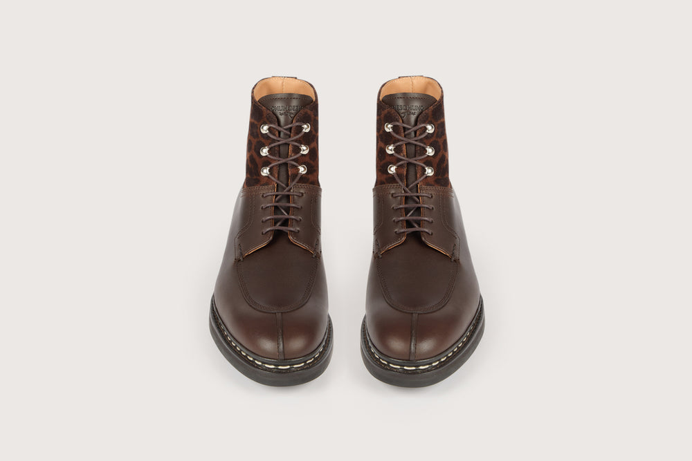 GINKGO FE Café/Léopard Anilcalf/Suede Ravel