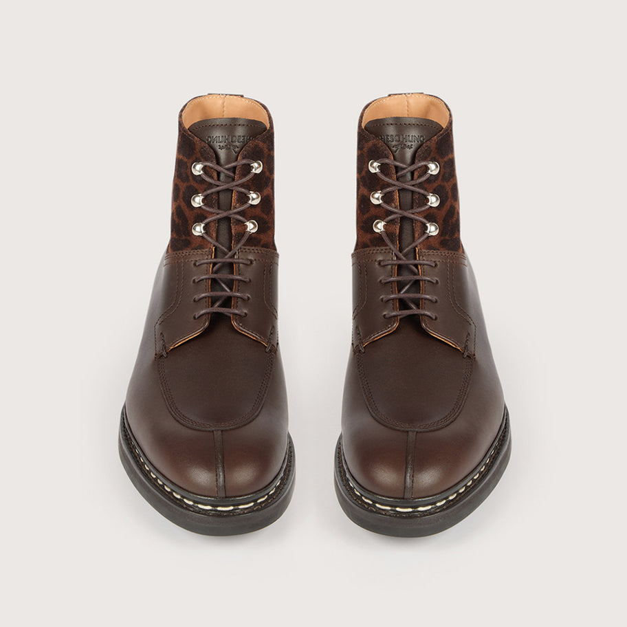 GINKGO FE Café/Léopard Anilcalf/Suede Ravel