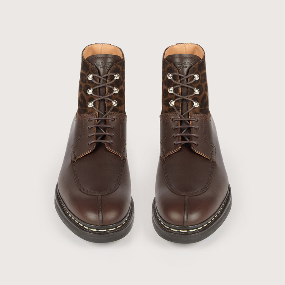 GINKGO FE Café/Léopard Anilcalf/Suede Ravel