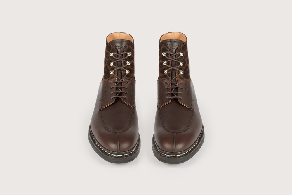 GINKGO FE Anilcalf/Velours Café/Léopard Ravel