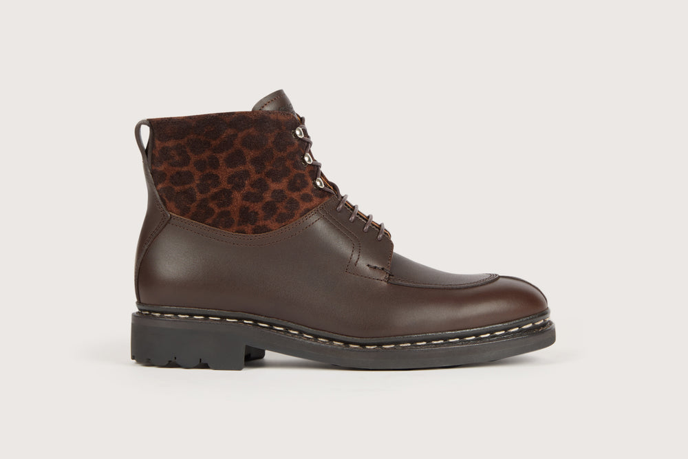 GINKGO FE Café/Léopard Anilcalf/Suede Ravel
