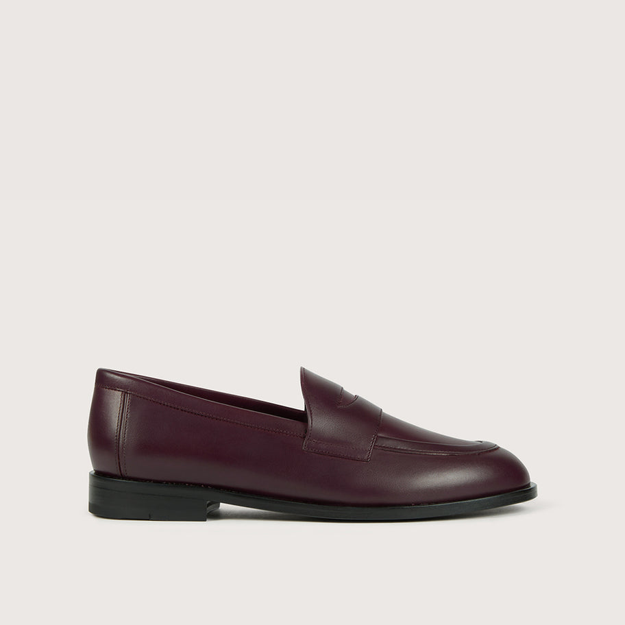 JANE Burgundy Foulard Leather