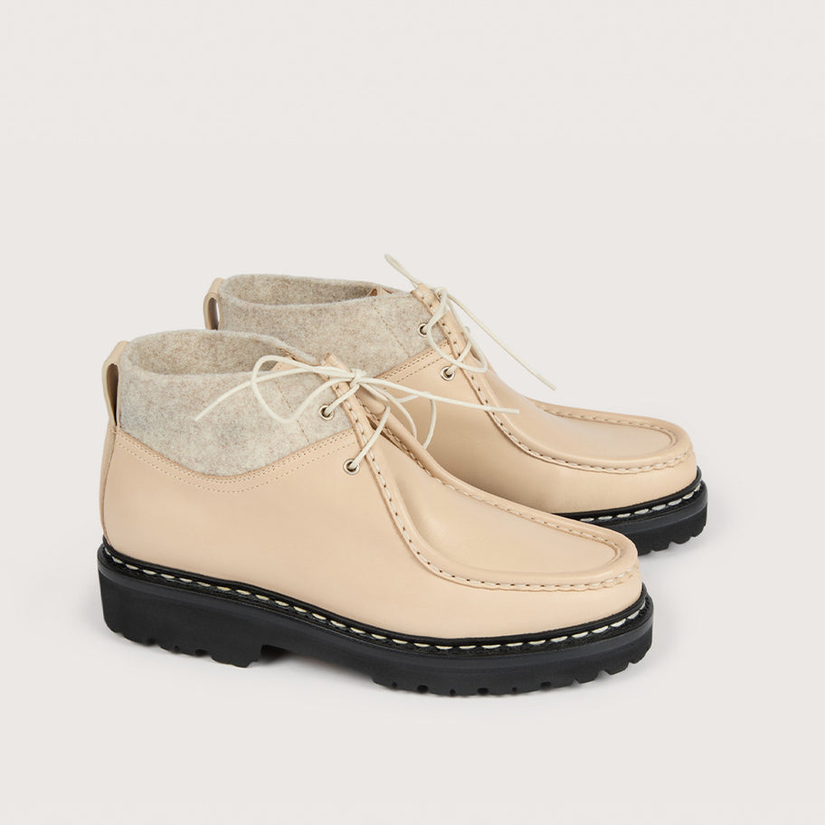 LIERRE FE Crème/Argile Glovecalf/Tweed Roccia