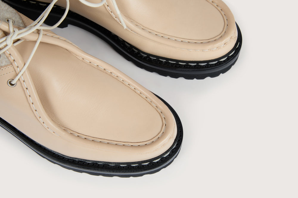 LIERRE FE Crème/Argile Glovecalf/Tweed Roccia