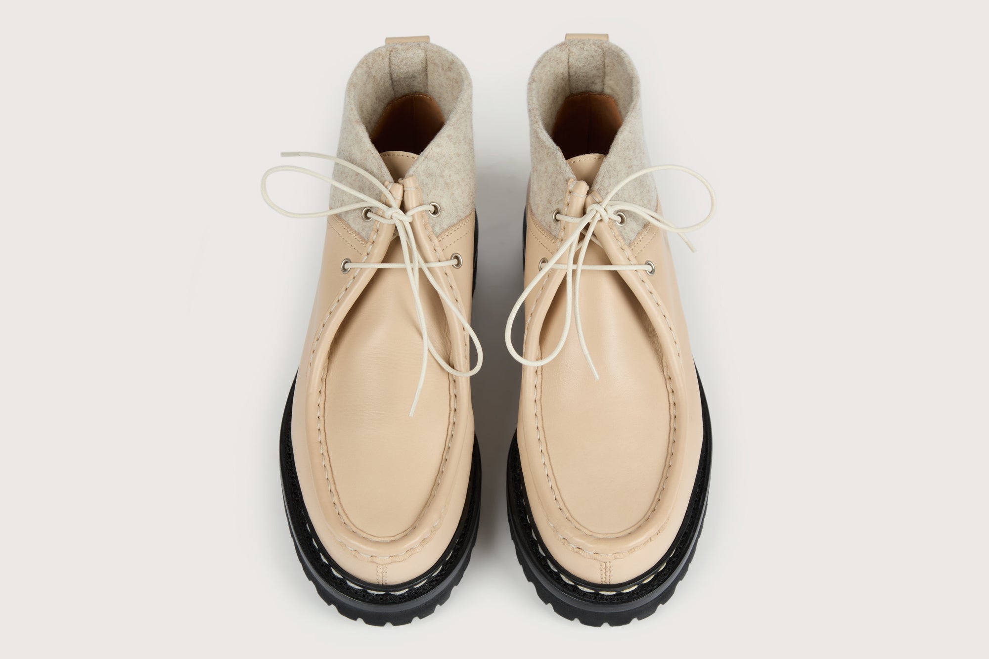 LIERRE FE Crème/Argile Glovecalf/Tweed Roccia