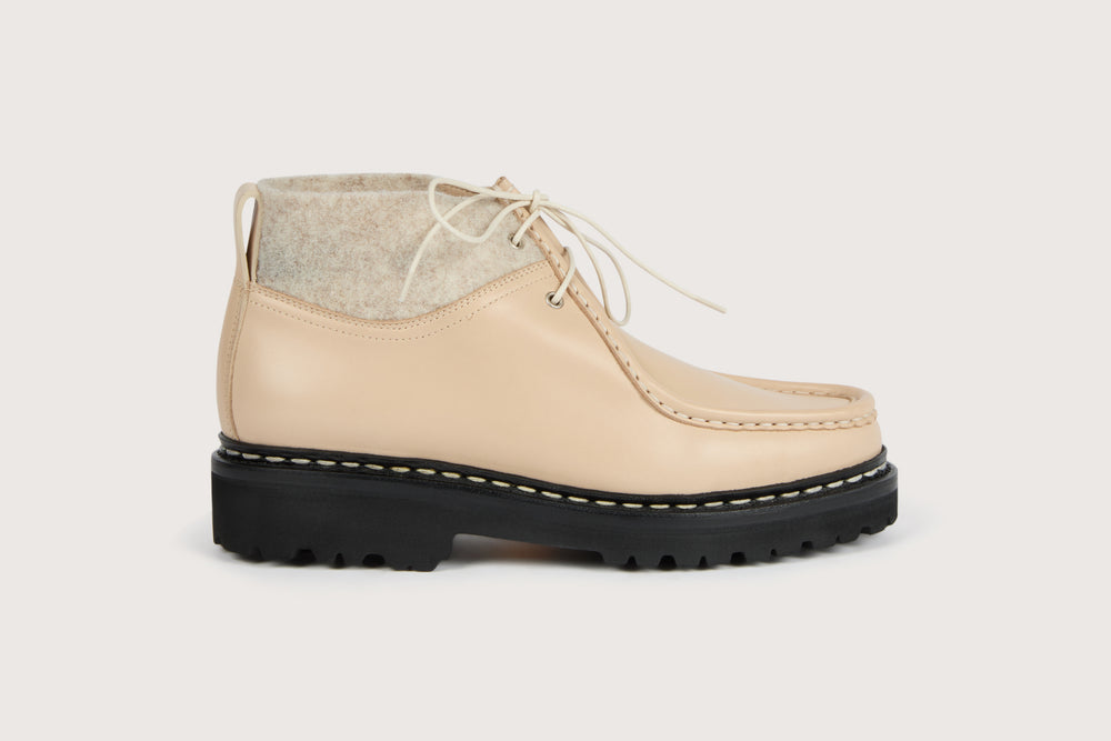 LIERRE FE Crème/Argile Glovecalf/Tweed Roccia