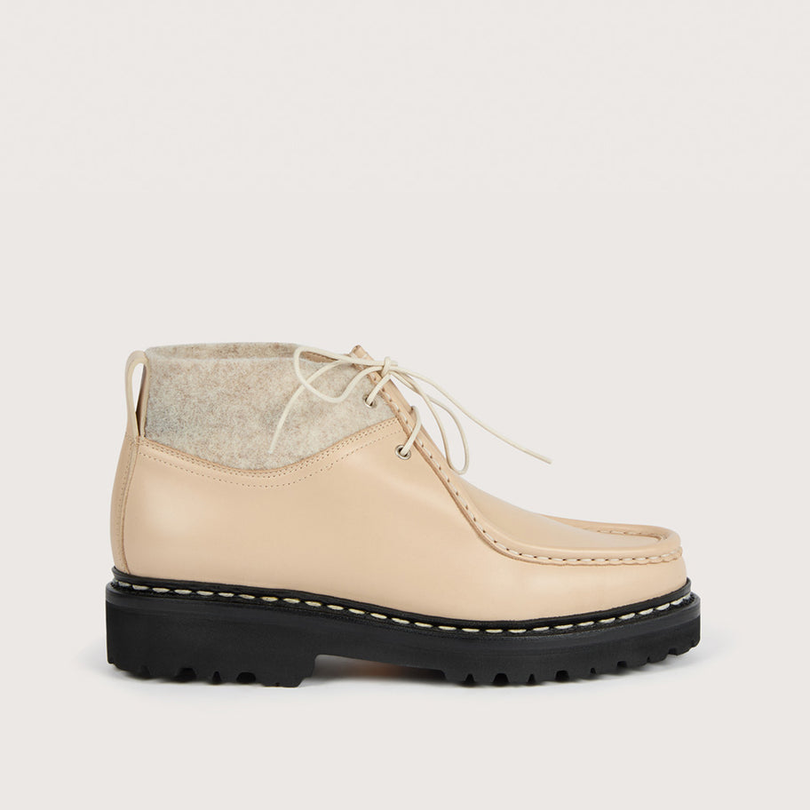 LIERRE FE Crème/Argile Glovecalf/Tweed Roccia